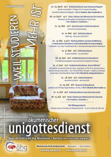 ÖHG Gottesdienstplakat SoSe 2026