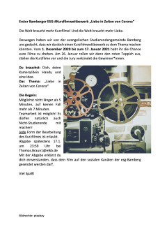 Bamberger esg-#Kurzfilmwettbewerb