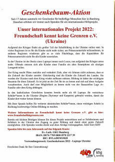 Geschenkebaum Spende Ukraine