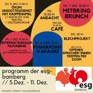 Programm ESG vom 5.12. bis 11.12.